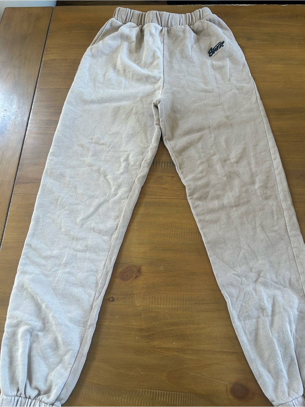 NWOT Pull&Bear Men's Beige Fleece Jogger Pants - Comfortable Casual Wear